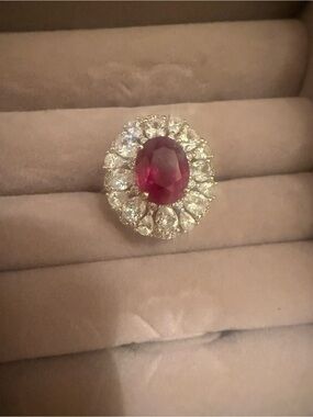 2.5-Carat Sterling Silver Ruby Ring